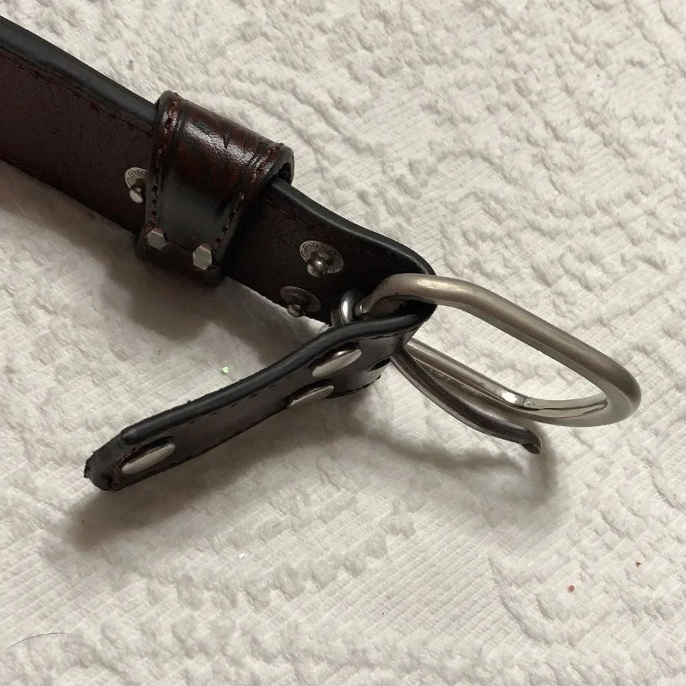 NWOT! Nocona Belt Co Size 46 Western Embossed Brown Genuine Leather